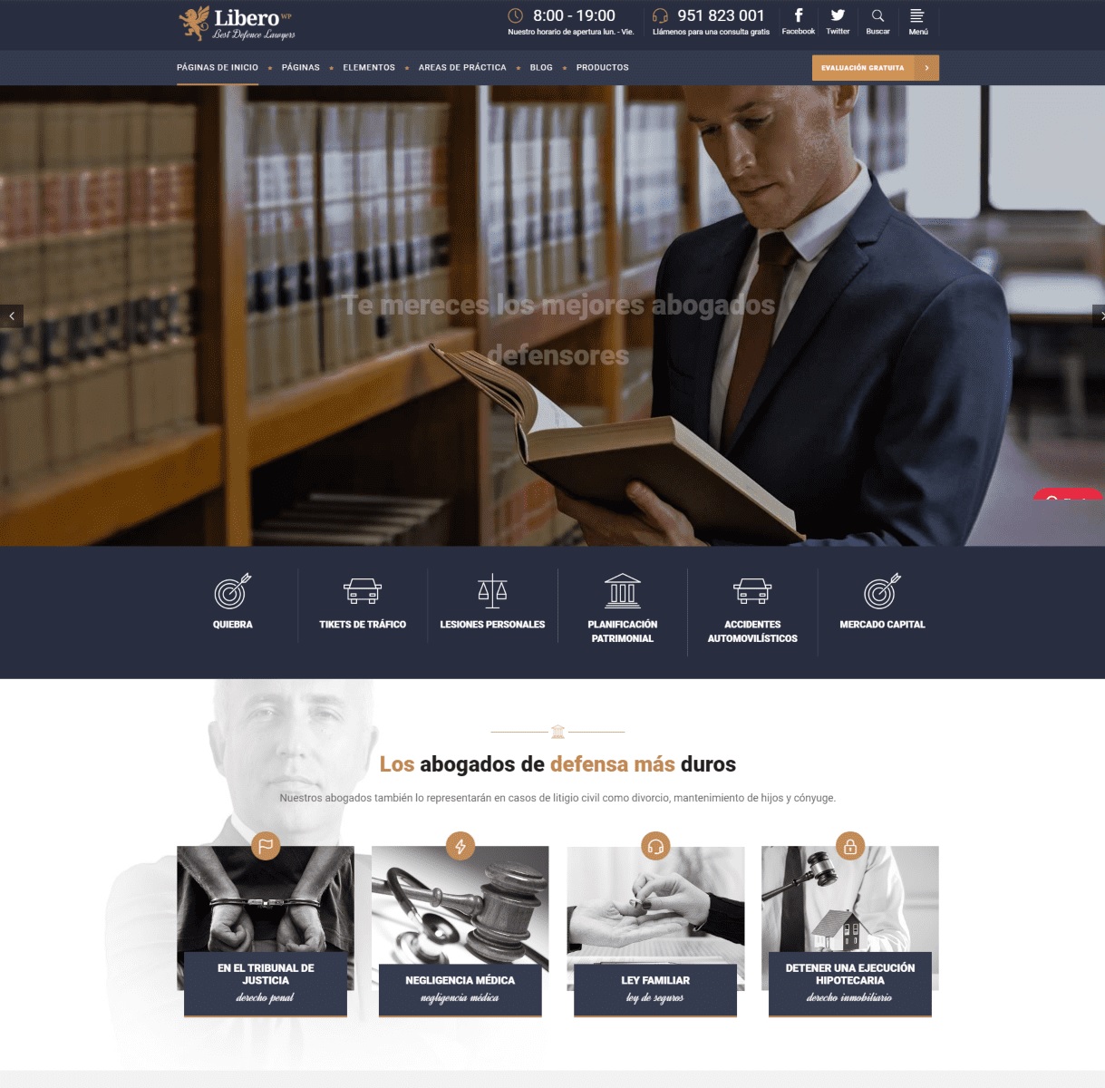 Website design example for lawyers and professional services