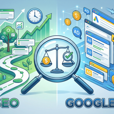 IMAGEN QUE MUESTRA LA DISPUTA DE SEO VS GOOGLE ADS.